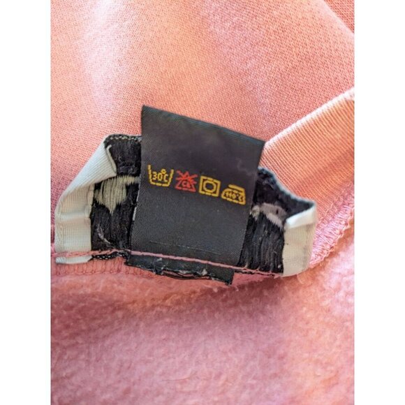 Vintage Womens Large Sweatshirt Kitty Cat Face Powder Pink Sparkle Puffy Paint - Picture 8 of 12